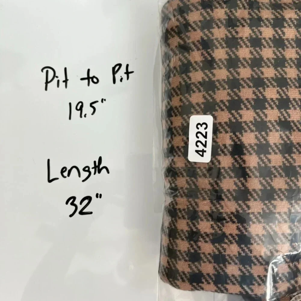 Kilky Paris Wool Blend Houndstooth Jacket Coat TU One Size Fits Most - Picture 7 of 7